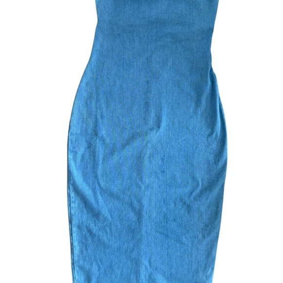 Susana Monaco Strapless Blue Denim Midi Dress - Picture 4 of 7
